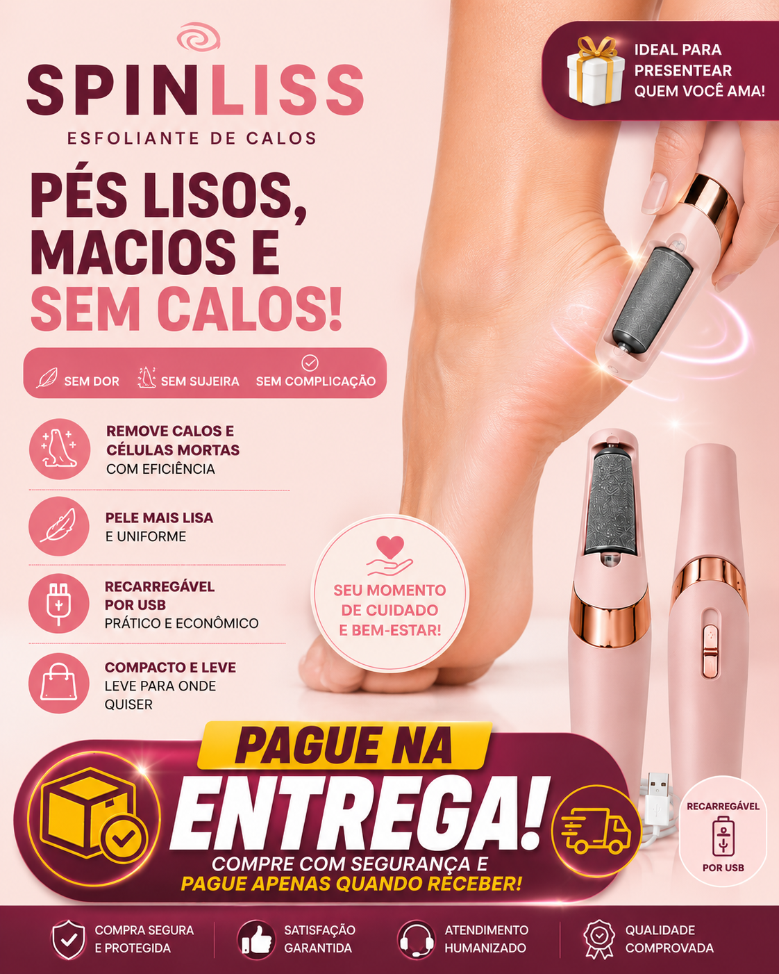 Conteúdo da embalagem SpinLiss