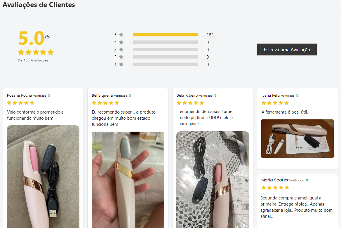 Avaliações de clientes SpinLiss