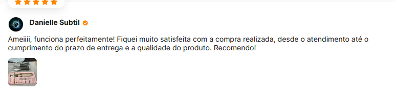 Depoimento de cliente Danielle
